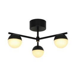 Nordlux Contina Indoor Ceiling Light Black Metal G9 Hand Blown Glass - Mains Powered, IP20