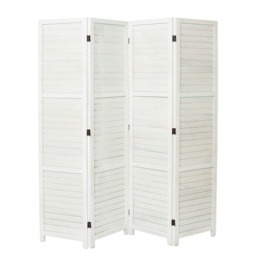 Living and Home Solid Wood Folding Room Divider Privacy Screen for Home - 4 Panels