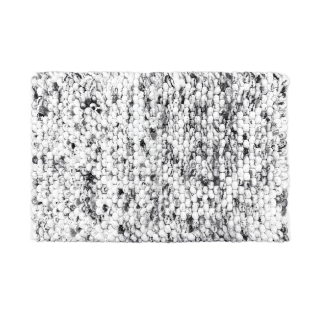 "Marl Chunky Bobble Bath Mat 50 x 80cm - Non Slip Marble Effect Bathroom Rug Grey Dark Grey 50 x 80cm (20 x 32"") 1"