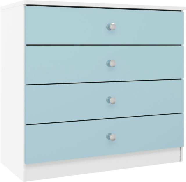 Denver 4 Drawer Chest Blue