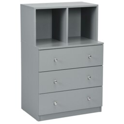 COSTWAY Dresser Organizer 3 Drawers Chest of Drawers Grey Grey