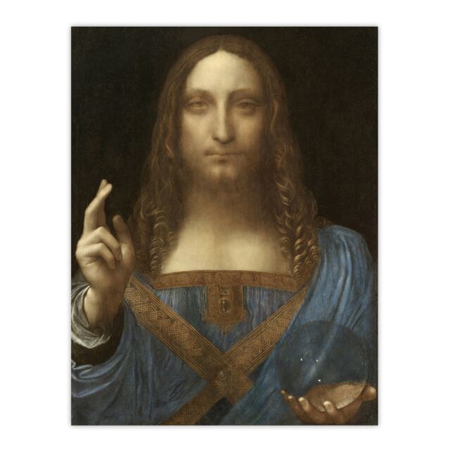 "Salvator Mundi World Savior da Vinci Vintage Huge Wall Art Poster Print 24X32"""