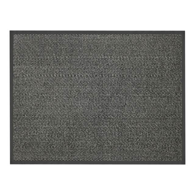 JVL Grey Black Heavy Duty Barrier Door Floor Mat, 60x80 cm
