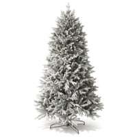 6FT Frosted Snow Flocked Green Oregon Pine Tips Bushy Artificial Christmas Tree Festive Decorations