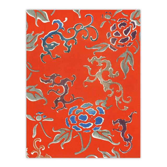 "Bold Abstract Floral Pattern Japan Wall Art Print Shin Bijutsukai 12x16"""