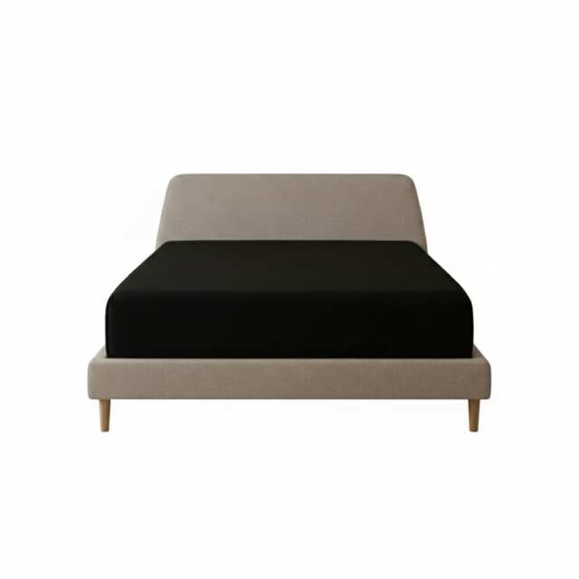 Flannelette Fitted Sheet Soft Brushed Cotton Bedding Warmth Comfort Black King