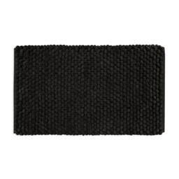 "Thick Chunky Bobble Bath Mat 50 x 80cm - Non Slip Bathroom Rug Black Black 50 x 80cm (20 x 32"") 1"
