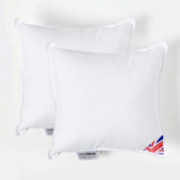 "Homescapes Luxury Super Microfibre Cushion Pad Insert Inner 35 x 35 cm (14 x 14 inches) - Pack of 2 White 35 x 35 cm (14 x 14"")"