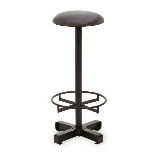 Premium Antique Blue Leather Bar Stool, Comfortable Design Modern Bar Stool, Durable Bar Stool For Bedroom Blue