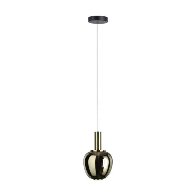 EGLO FRUITERA Pendant Light, Brushed Brass & Gold Vapourised Glass, Touchless Sensor Control, Tuneable White LED