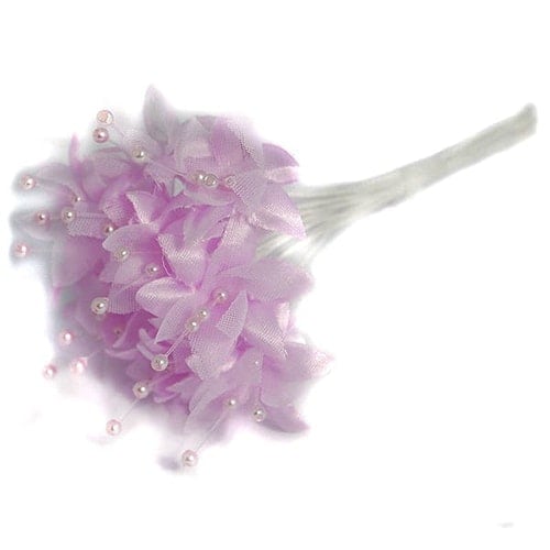Lilac Pearled Baby's Breath Fabric Flowers - Bunch of 12