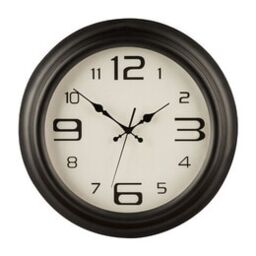 Myers Matt Black Metal Wall Clock