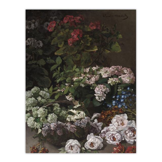"Spring Flowers Floral Still Life Monet Vintage Wall Art Poster Print 12X16"""