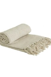 Honeycomb Throw 70 X 100 inch Ivory