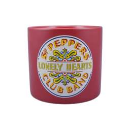 The Beatles Sgt Pepper Ceramic Plant Pot Planter Red 11cm