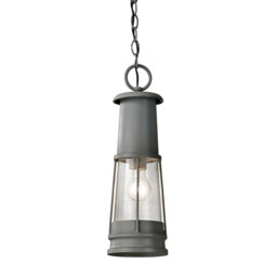 Chelsea Harbor 1 Light Outdoor Ceiling Pendant Light Storm Cloud, E27