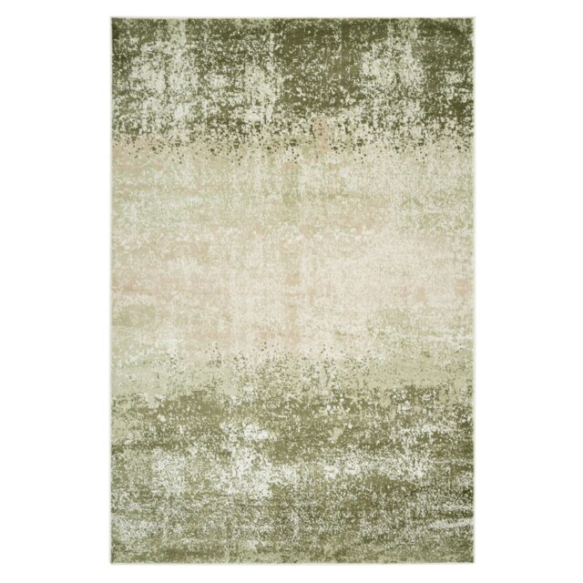 KUKOON Earthy Green Distressed Effect Living Room Area Rug 120cm x 170cm
