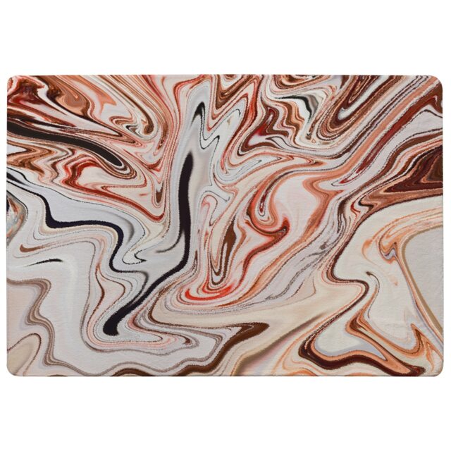 Pink Rippled Marble Rug Multi