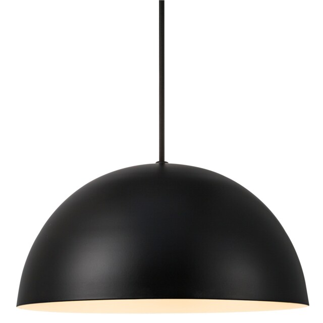 Nordlux Ellen Indoor Pendant Light Black Metal E27 Dome Shade - Mains Powered, IP20 Black
