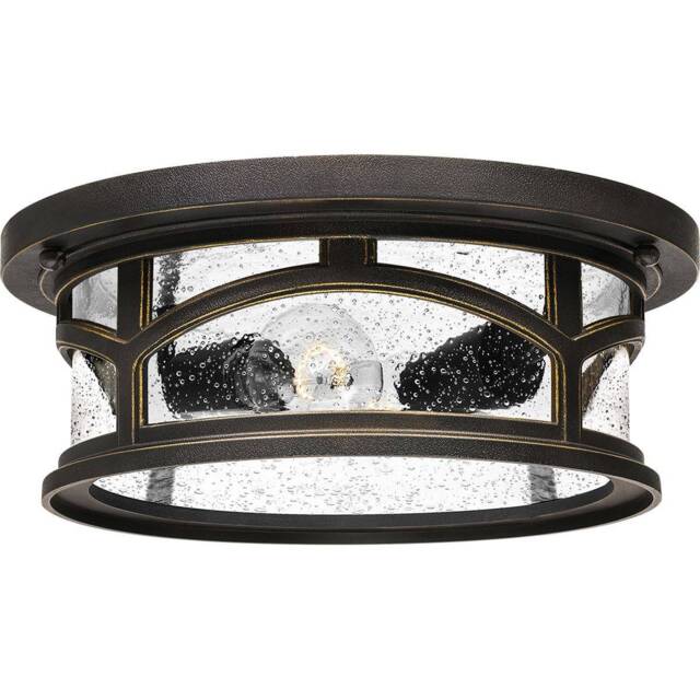 Marblehead 2 Light Flush Mount - Palladian Bronze Finish, E27