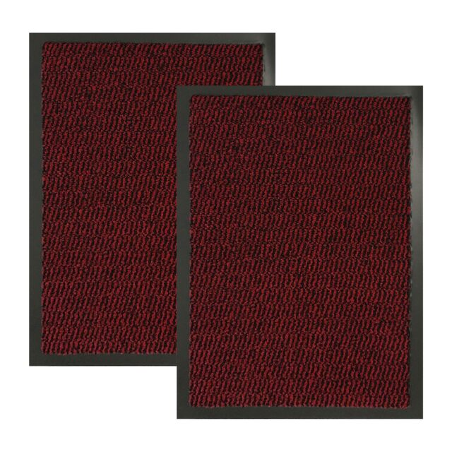 KAV Washable Door Mat Dirt Trapper Durable Non-Slip Barrier Mats Perfect Dust Absorbent Rug(40x60)cm, (1.31x1.97)Ft Red