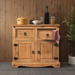 Mercers Furniture Corona 2 Door 2 Drawer Sideboard Cupboard Cabinet Storage Dresser Solid Wood Pine Wooden with Mexican Styling