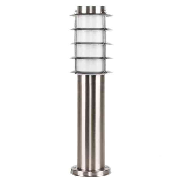 ValueLights Wharf Bollard Silver Outdoor Bollard Light Chrome