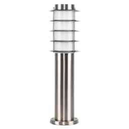 ValueLights Wharf Bollard Silver Outdoor Bollard Light Chrome