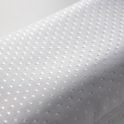 EuroShowers Diamond White Shower Curtain with Weighted Hem - 295x200cm