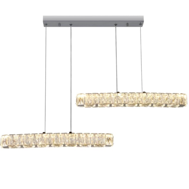 Pendant Crystal 2-Light LED Chandelier
