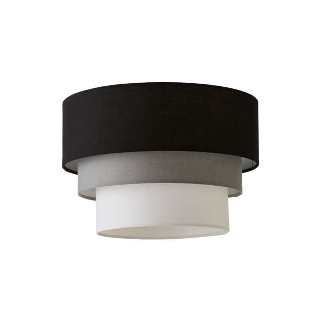 ValueLights Aztec 3 Tier Black Fabric Ceiling Shade Black