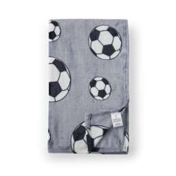 Catherine Lansfield Cosy Football Fleece 130x170cm Blanket Throw Grey