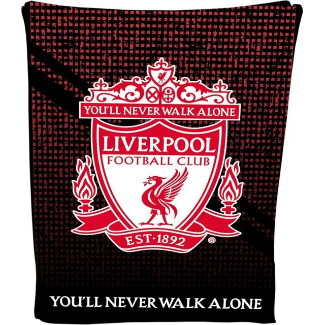 Liverpool FC Fleece Blanket - Red/Black - One Size Red