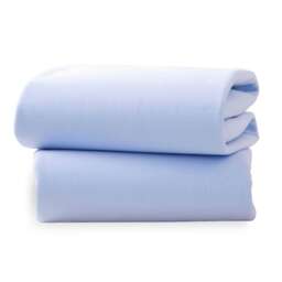 Clair de Lune 2 Pack Cot Bed Sheets - Blue