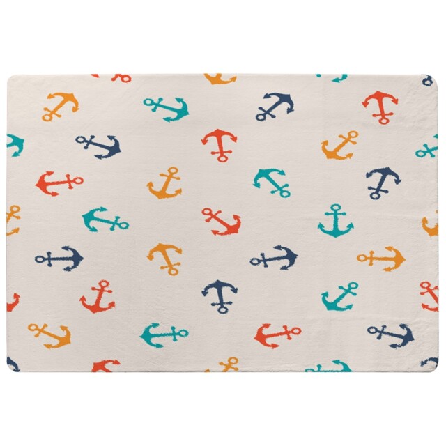 Multi Coloured Anchors Rug Multi
