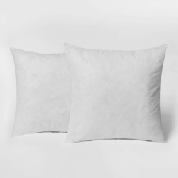OHS 2 x Cushion Fillers White Hollowfibre Inner Insert Pads, 45x45cm - White
