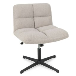 COSTWAY Armless Home Office Chair Swivel Desk Chair Grey Grey