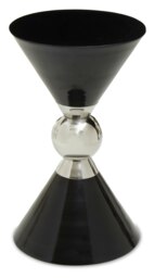 Interiors by Premier Black & Chrome Side Table, Geometric Design Bedside Table, Contemporary End Table for Lounge, Bedroom Black