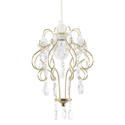 Polished Gold Shabby Chic Chandelier Style Pendant Shade with Acrylic Gold Gold 1