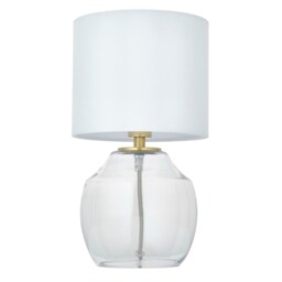 Fabia - Satin Brass and Clear Glass 33cm Table Lamp