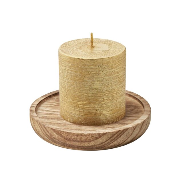 MidOcean Pentas Round Wooden Scented Candle - Gold - One Size Gold