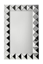 Lidia 3D Effect Rectangular Wall Mirror Silver