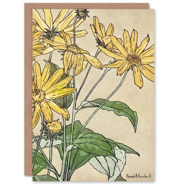 Hannah Borger Overbeck Art Card Sunflowers Watercolour