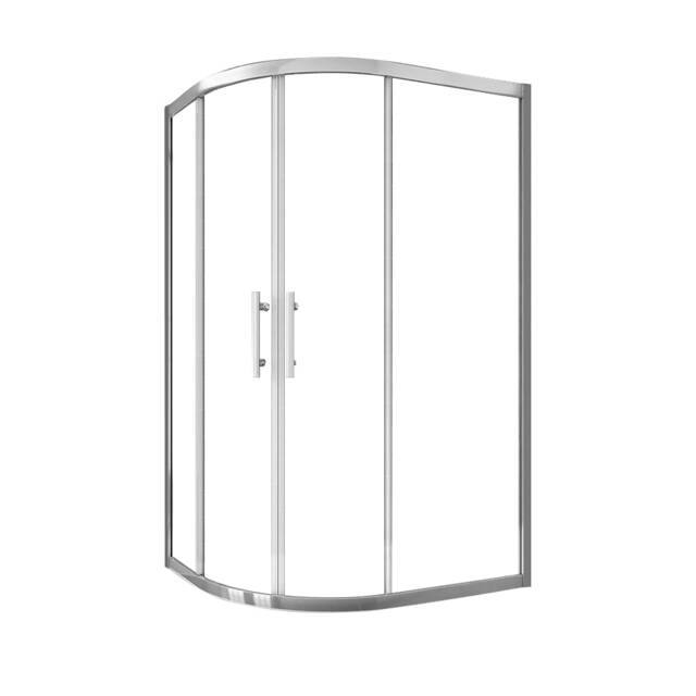 Aica Bathrooms 1200x800x1850mm Quadrant Shower Enclosure Walk In Corner Cubicle Glass Screen Door Chrome