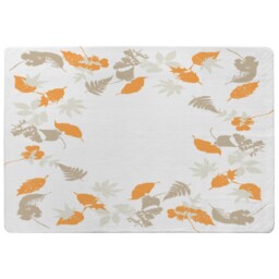 Orange & Grey Autumn Leaves Rug Multi