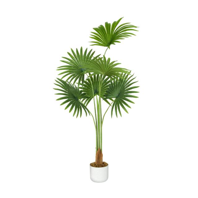 Artificial Plant Fan Palm Tree Indoor House plant 120 cm Multi Multi