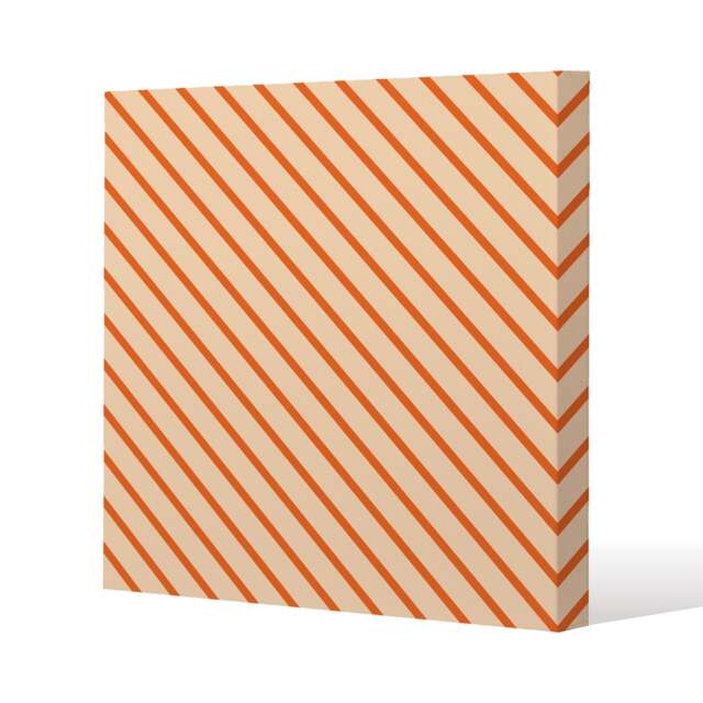 Orange lines (Canvas Print) / 61 x 61 x 4cm Multi