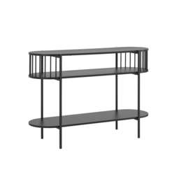 SoBuy Industrial Console Table with Storage, Black, 43.3x15.3x29.9 in, 16.95 kg - FSB90-SCH