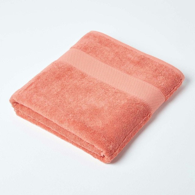 Homescapes Turkish Cotton Bath Sheet - Burnt Orange Orange Bath sheet