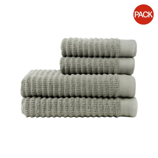 Vinga Landro Towel Set (Pack of 4) - Green - One Size Green One size